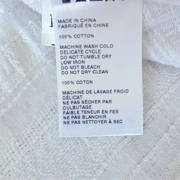 Ecote | Blue Ombré Cotton Gauze Oversized V-Neck Top, M/L - Picture 9 of 9